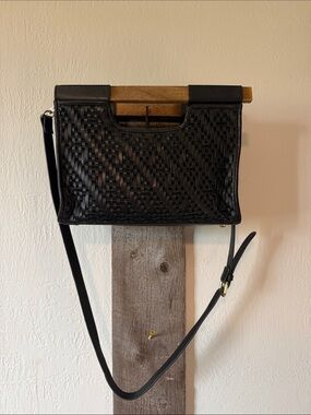 Maradji Black Woven Leather Bag